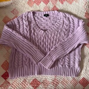 LINE v neck cable knit sweater